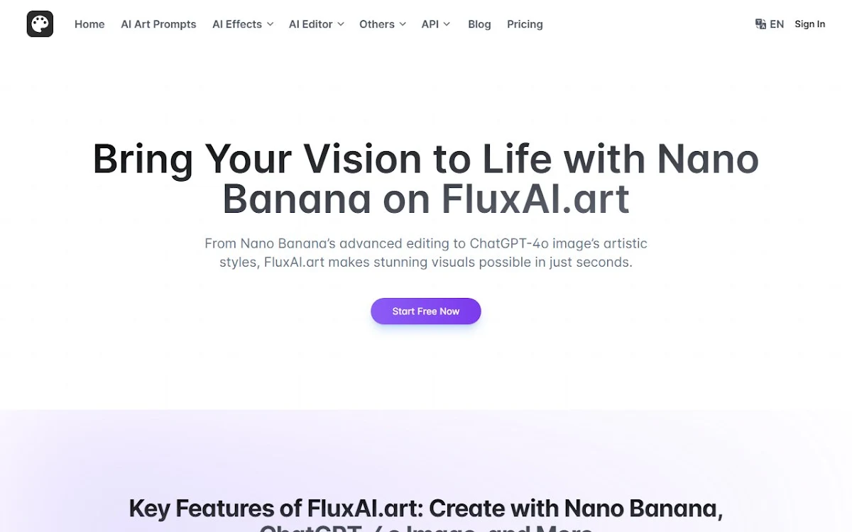 Captura de FluxAI.art: Free AI Image Generator