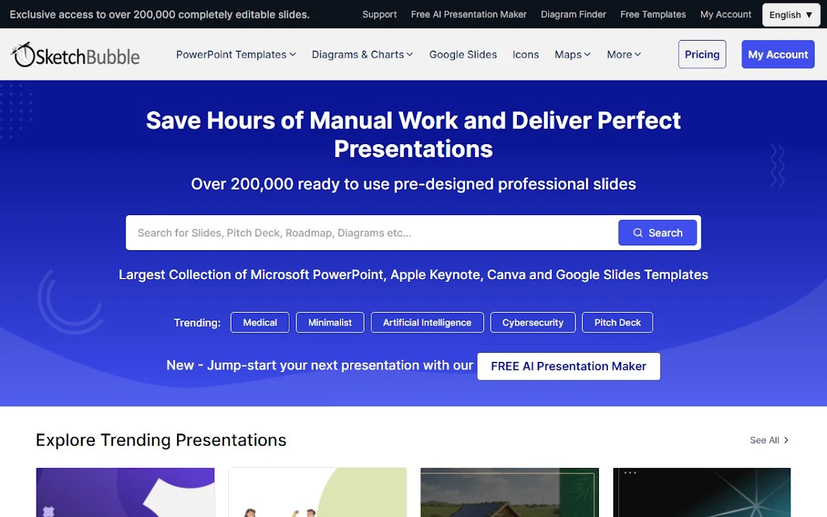 Captura de SketchBubble AI Presentation Maker