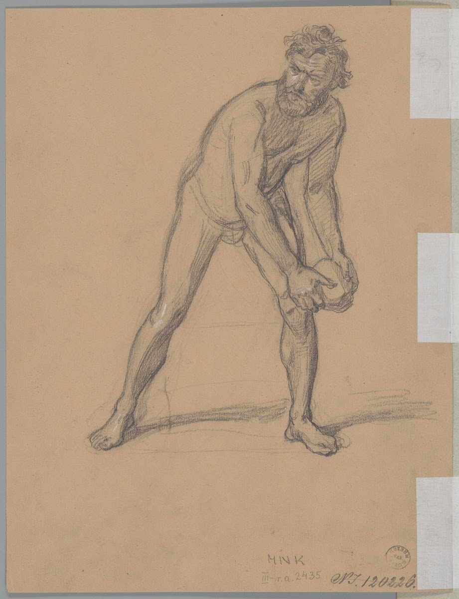 Study of St Matthias his assailant to the painting Martyrdom of St Matthias 1866