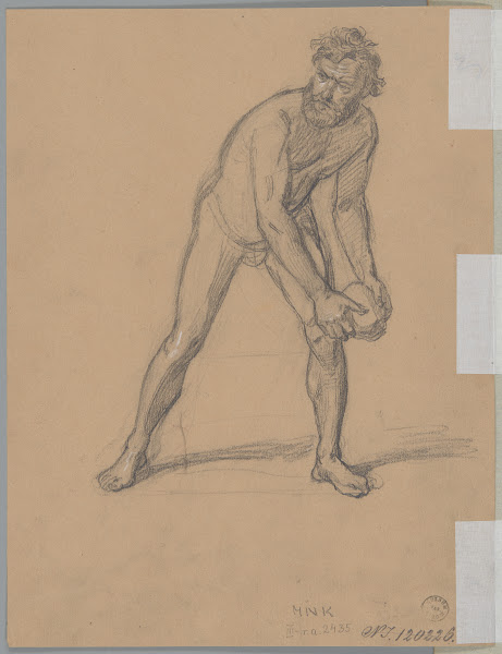 Study of St Matthias his assailant to the painting Martyrdom of St Matthias 1866