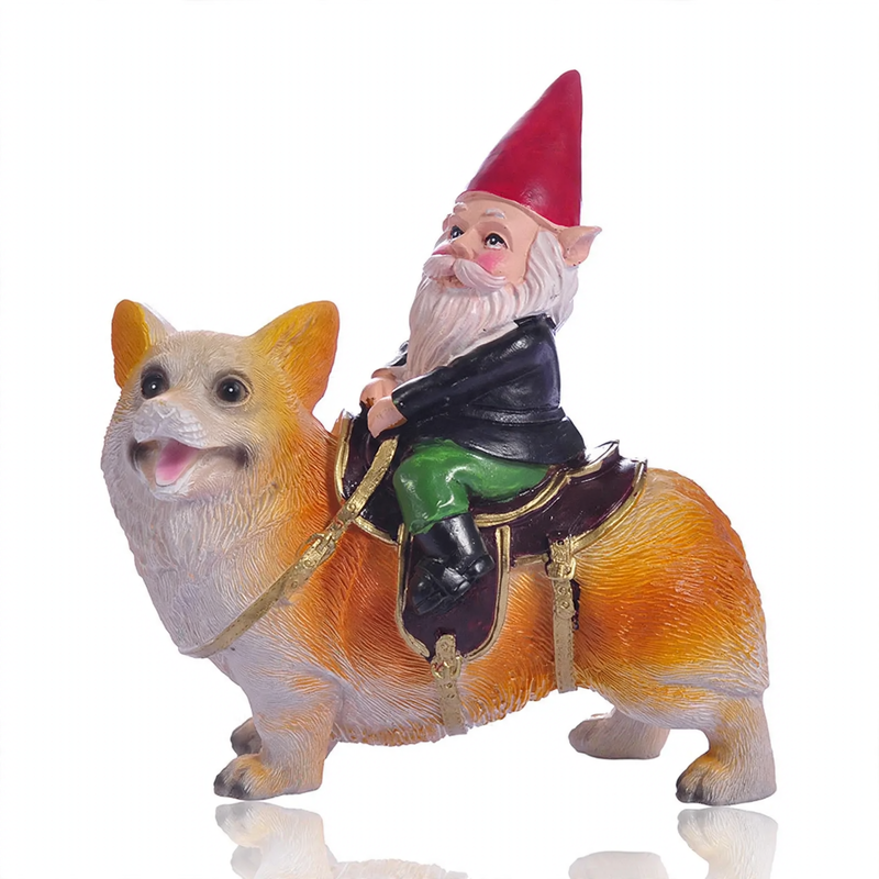 Dekorative Zwergen-Figur aus Kunstharz