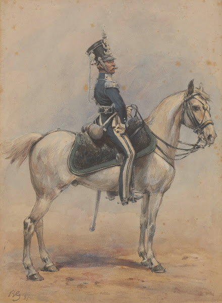 Oficer Strzelcow Konnych Wojska Polskiego Krolestwa Kongresowego 1897