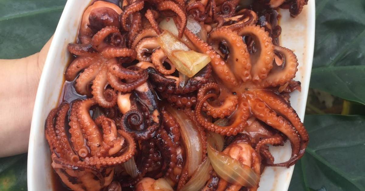 Mực tua xào cay