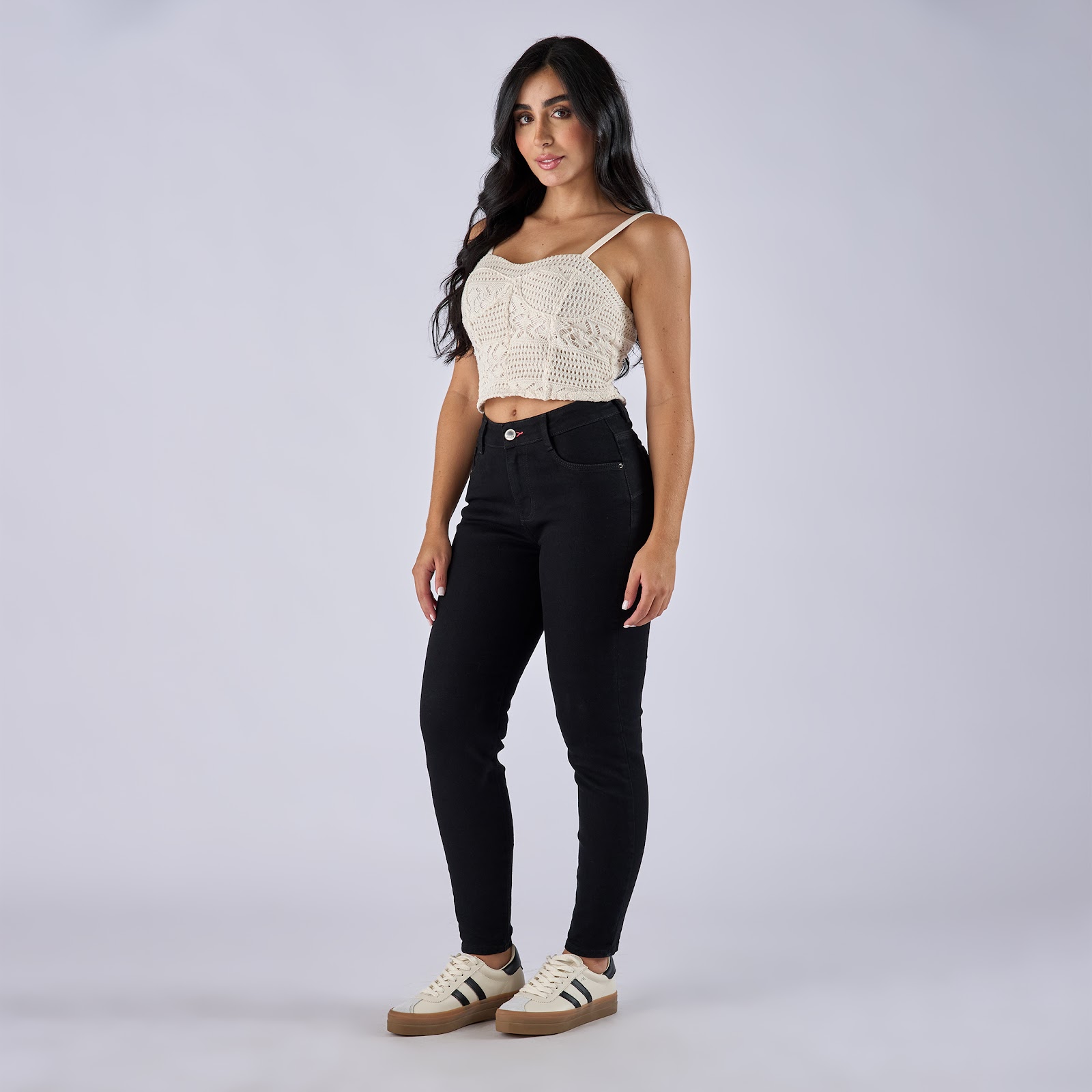 Jean dama skinny tiro medio licrado 