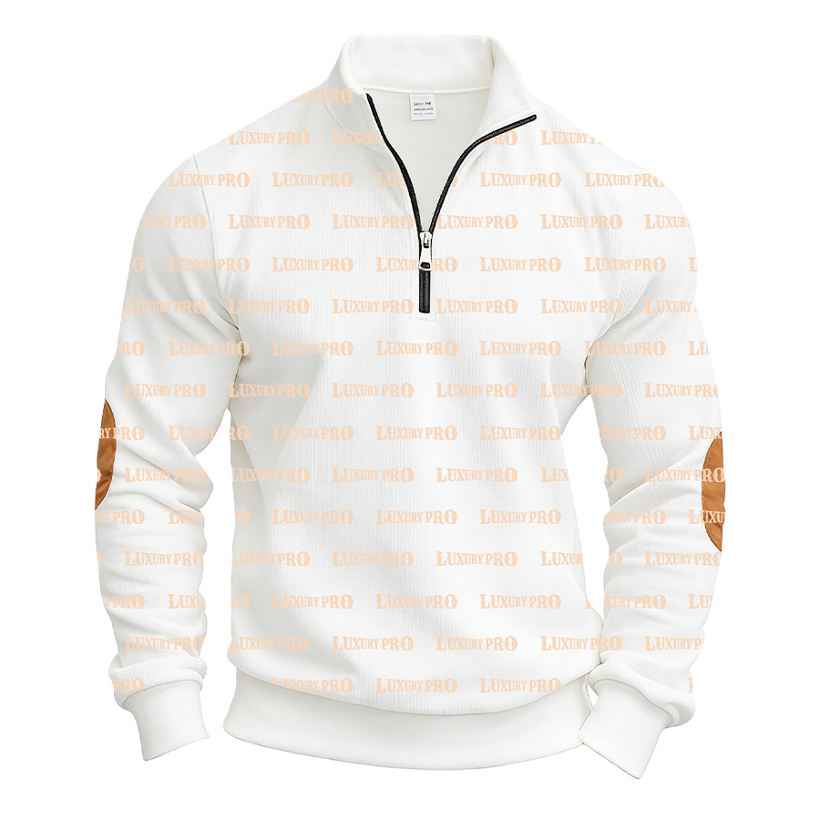 AOP corduroy button-down zipper long-sleeved shirt