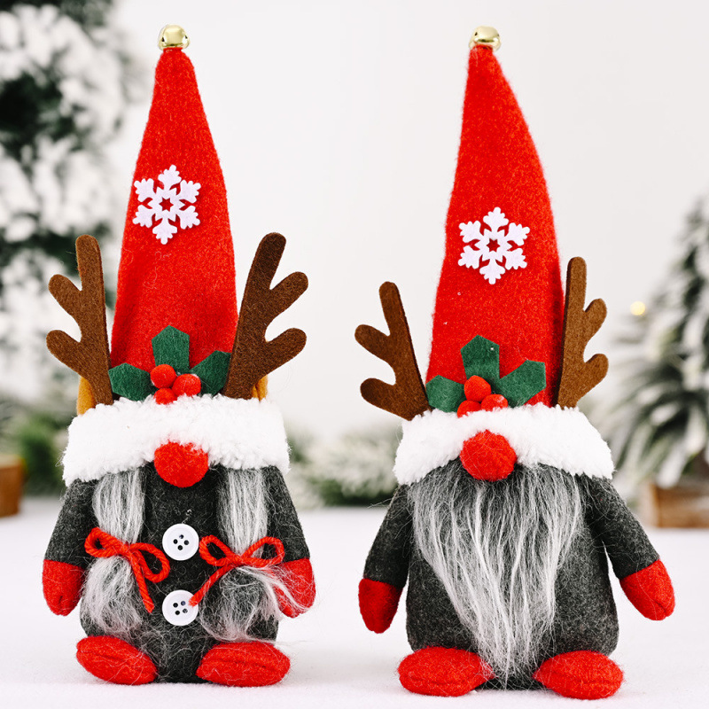 Decorative gnome figure with antlers