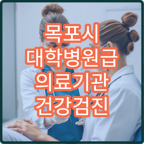 목포시 대학병원급 의료기관 건강검진 프로그램 안내