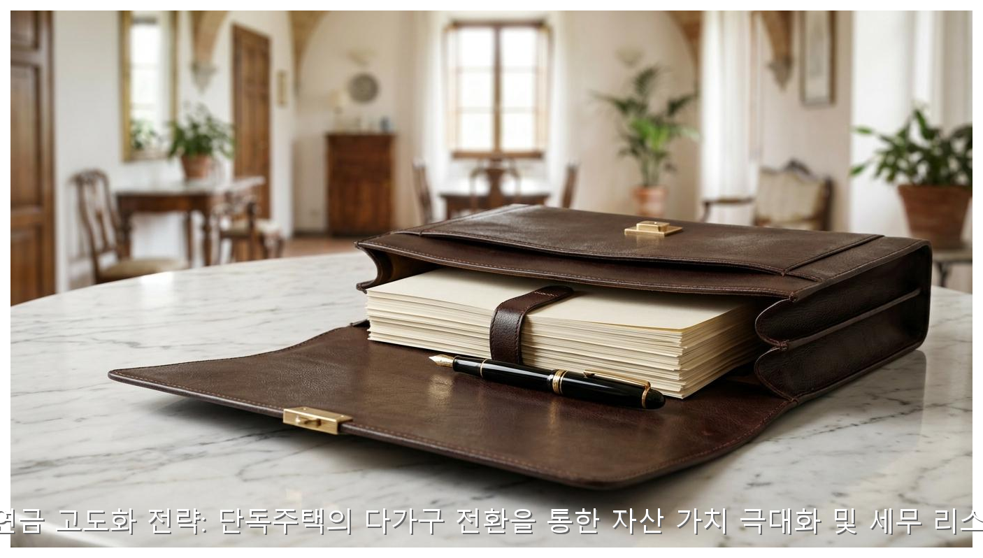 2026년 주택연금 고도화 전략: 단독주택의 다가구 전환을 통한 자산 가치 극대화 및 세무 리스크 정밀 분석 핵심 안내 및 분석 인포그래픽 (4)