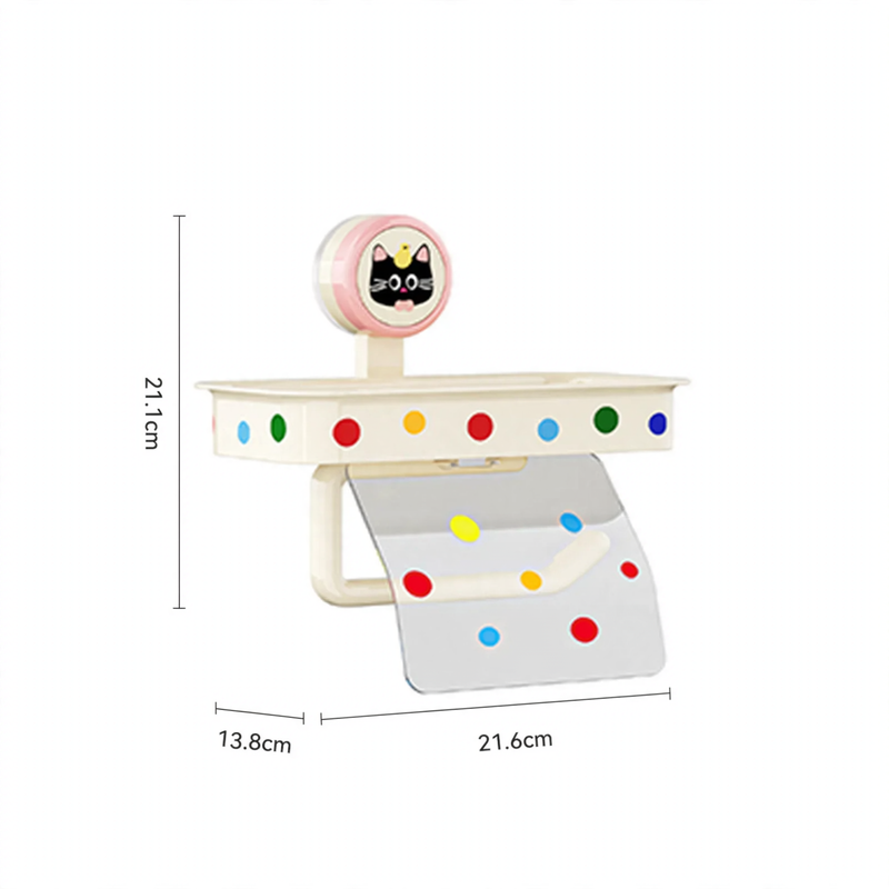 Suction Cup Toilet Paper Holder, Modern Design