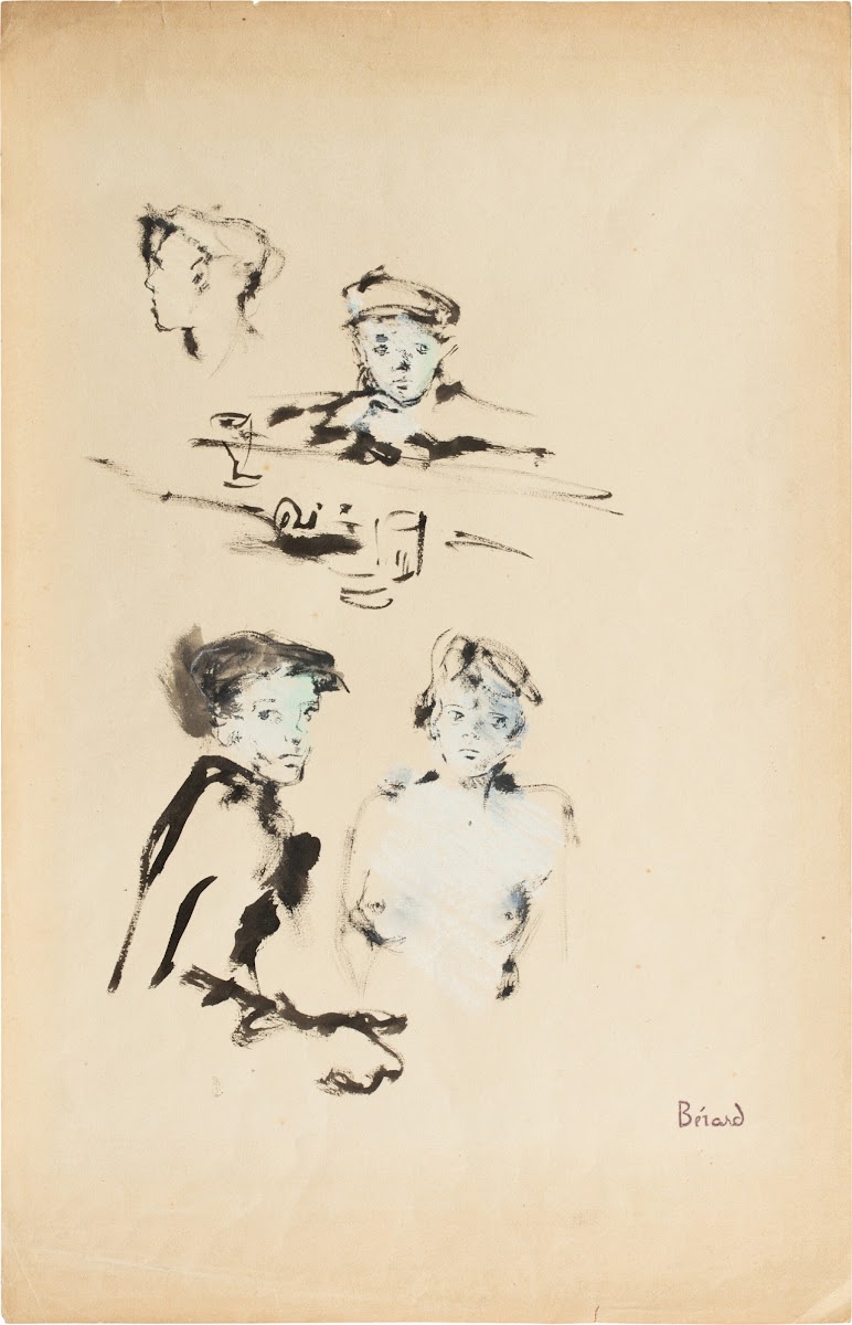 Differents studies for portraits 1940s