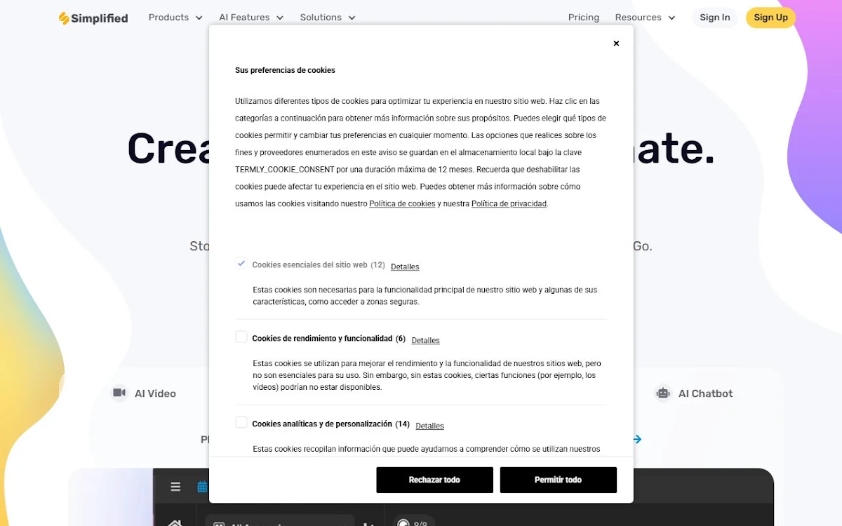 Captura de simplified.co