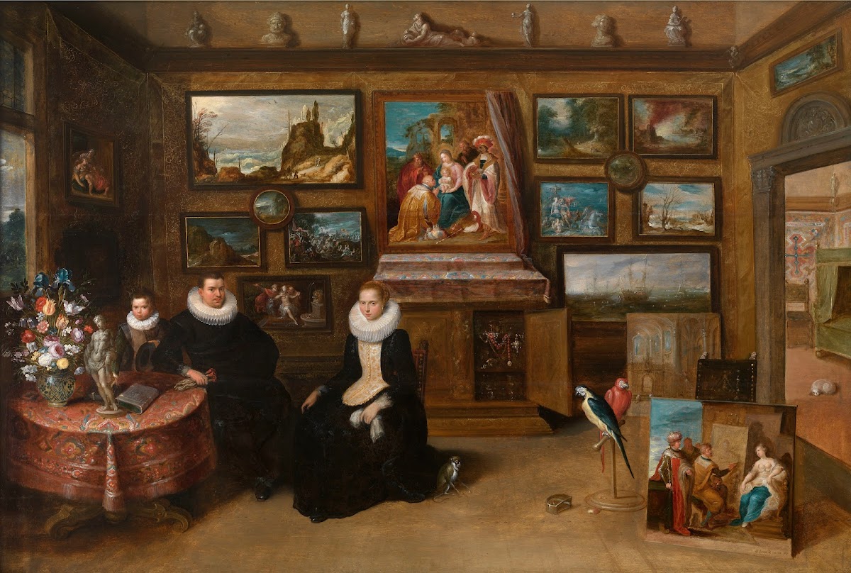 Portrait of a Family in a Collectors Cabinet 1628 1629