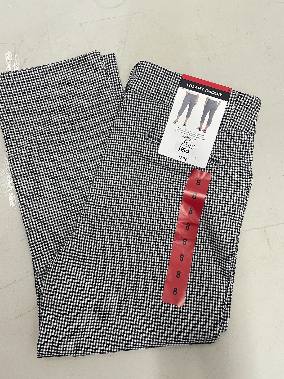 HR Pants Capri Checkered S8 #2145