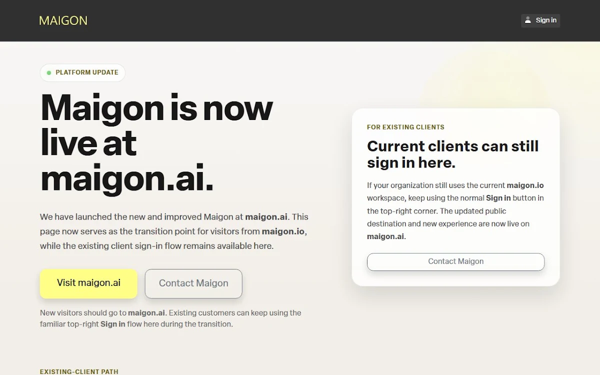 Captura de Maigon.io