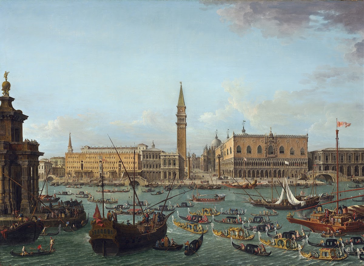 Procession of Gondolas in the Bacino di San MarcoVenice 1742 or after