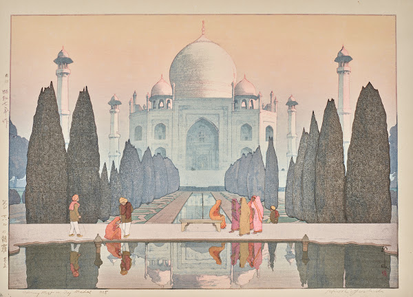 Taji Maharu no asagiri daigo Morning mist at the Taj Mahal no 5 1932