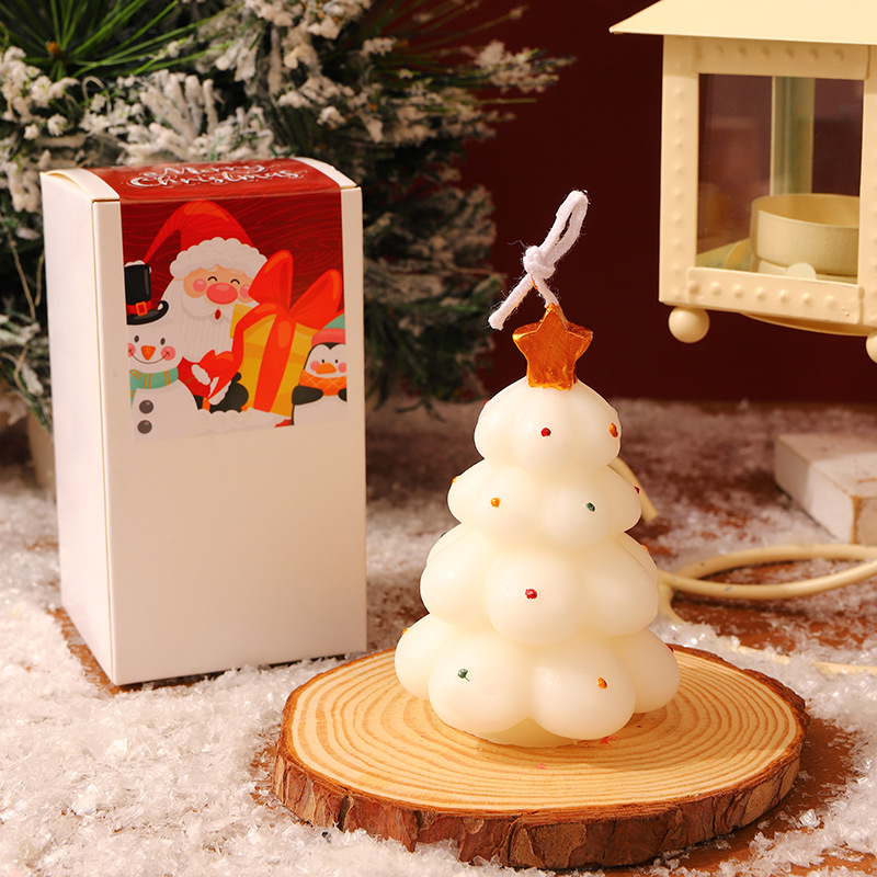 Handgeferti Weihnachts-Duftkerze, Baumform
