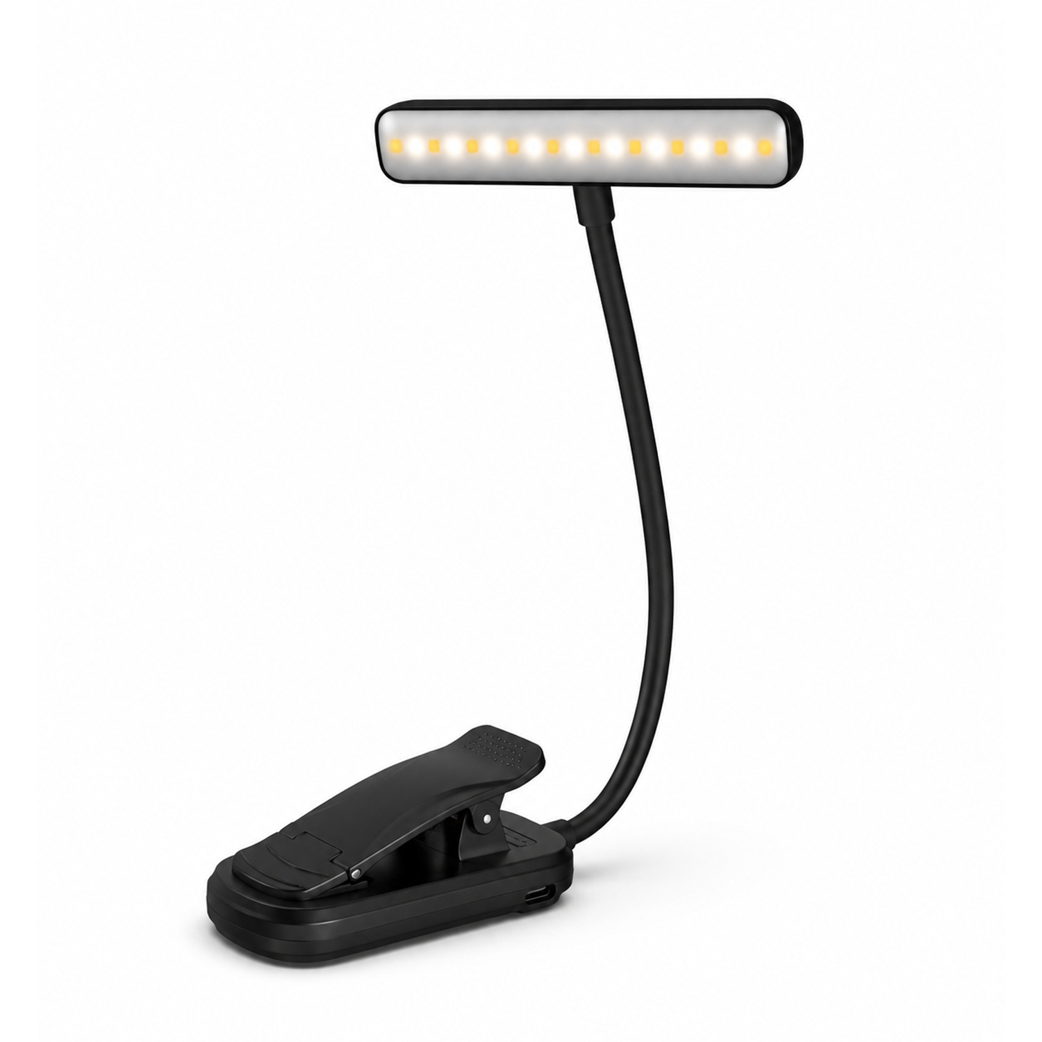 LED-Klemmleuchte mit 19 LEDs, USB-aufladbar
