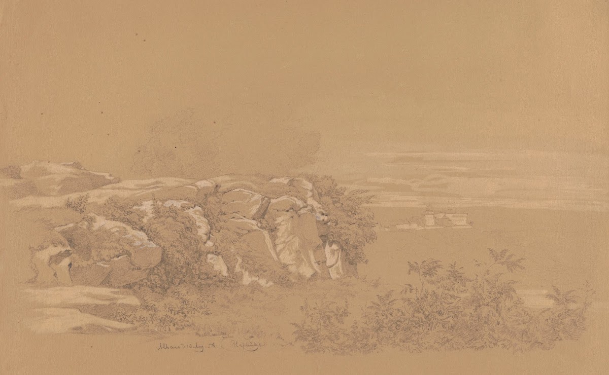 Albano Area with Castel Gandolfo in the Distance 1865