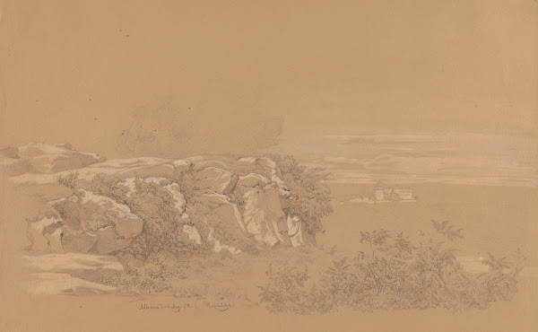 Albano Area with Castel Gandolfo in the Distance 1865
