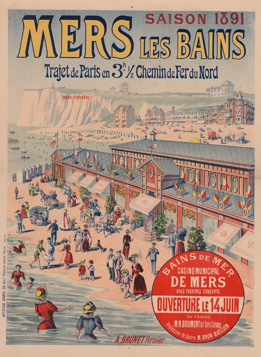 Saison 1891 Mers les Bains Chemins de fer du Nord 1891
