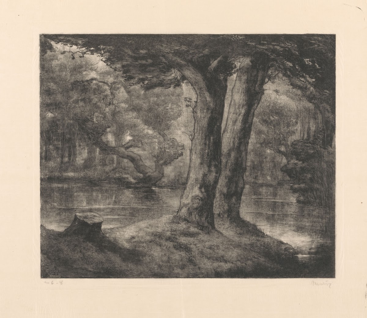 Water in een bos 1921