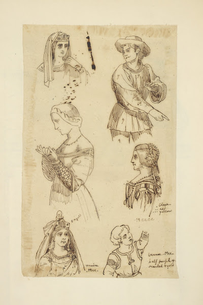 Six half length studies of various figures male and female and a child 1840