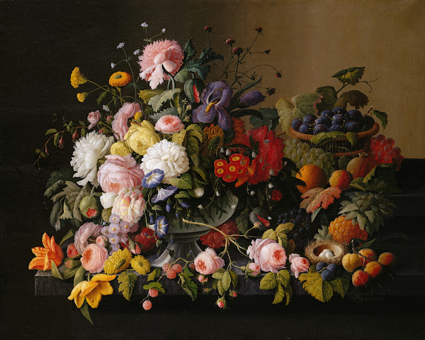 Still Life Flowers and Fruit 185055
