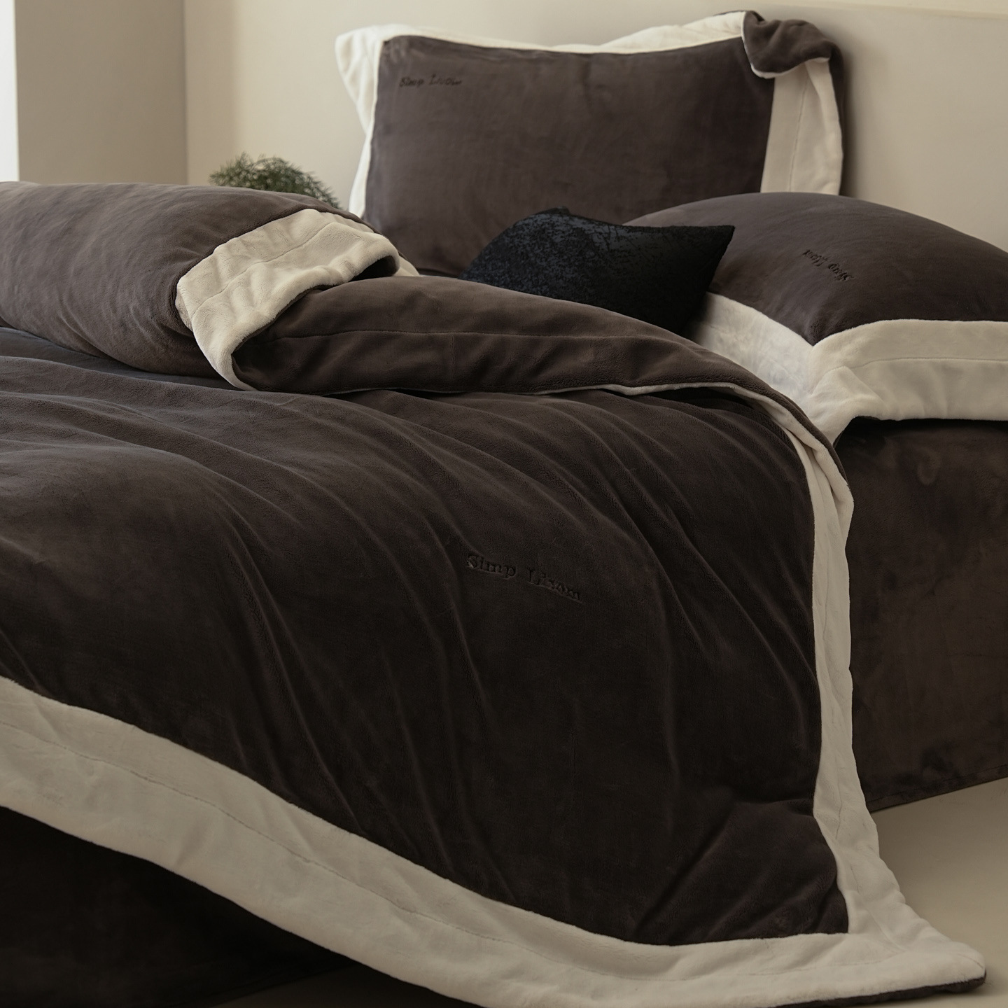 Milk fiber fleece bedding set, extra warm