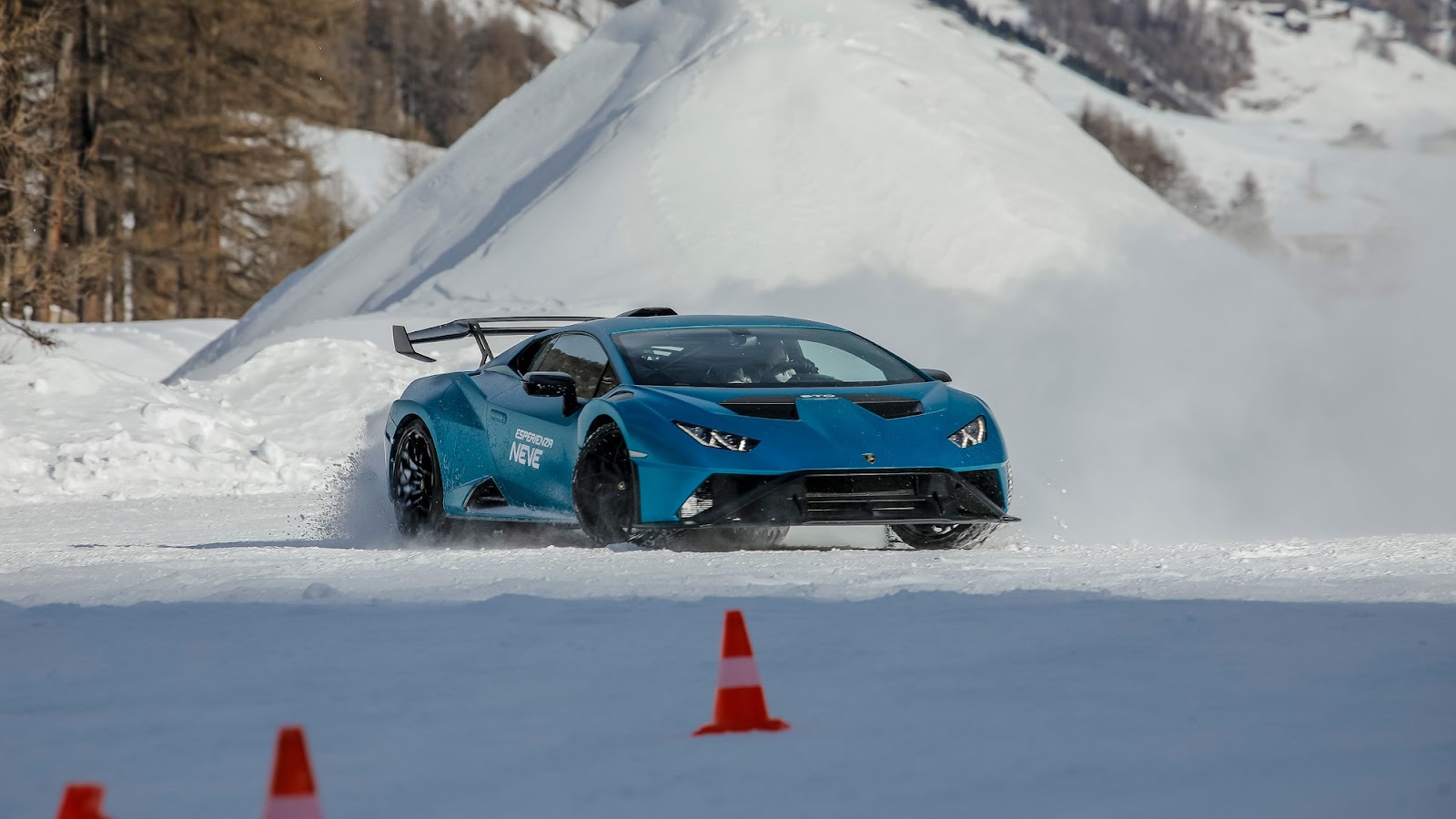 Lamborghini Huracan STO Driving on ice