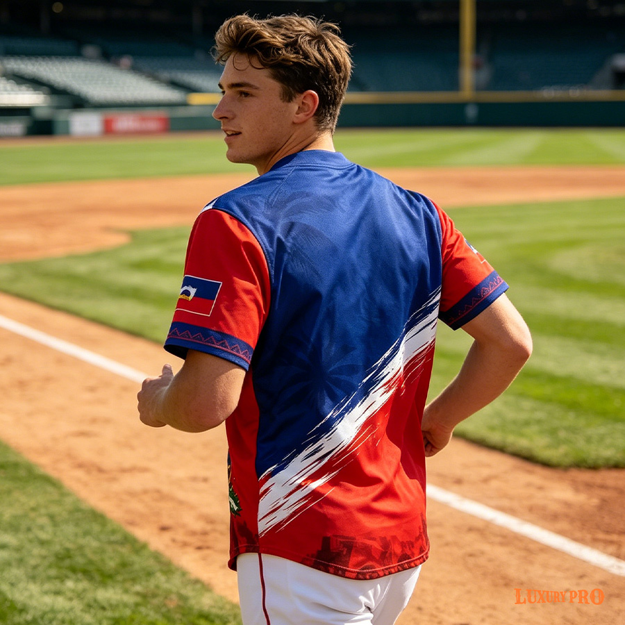 AOP MEG Youth Baseball Collar 2-Button Cardigan