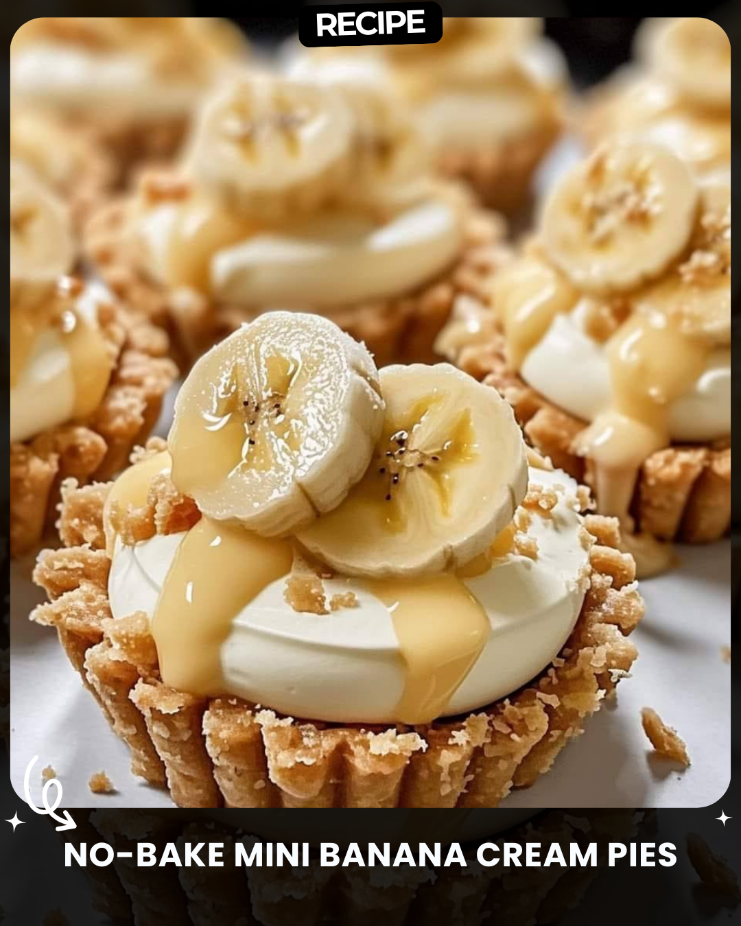 No-Bake Mini Banana Cream Pies