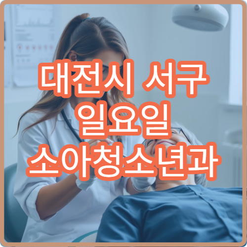 대전시 서구 일요일 소아청소년과 진료 병원 아이 응급 진료
