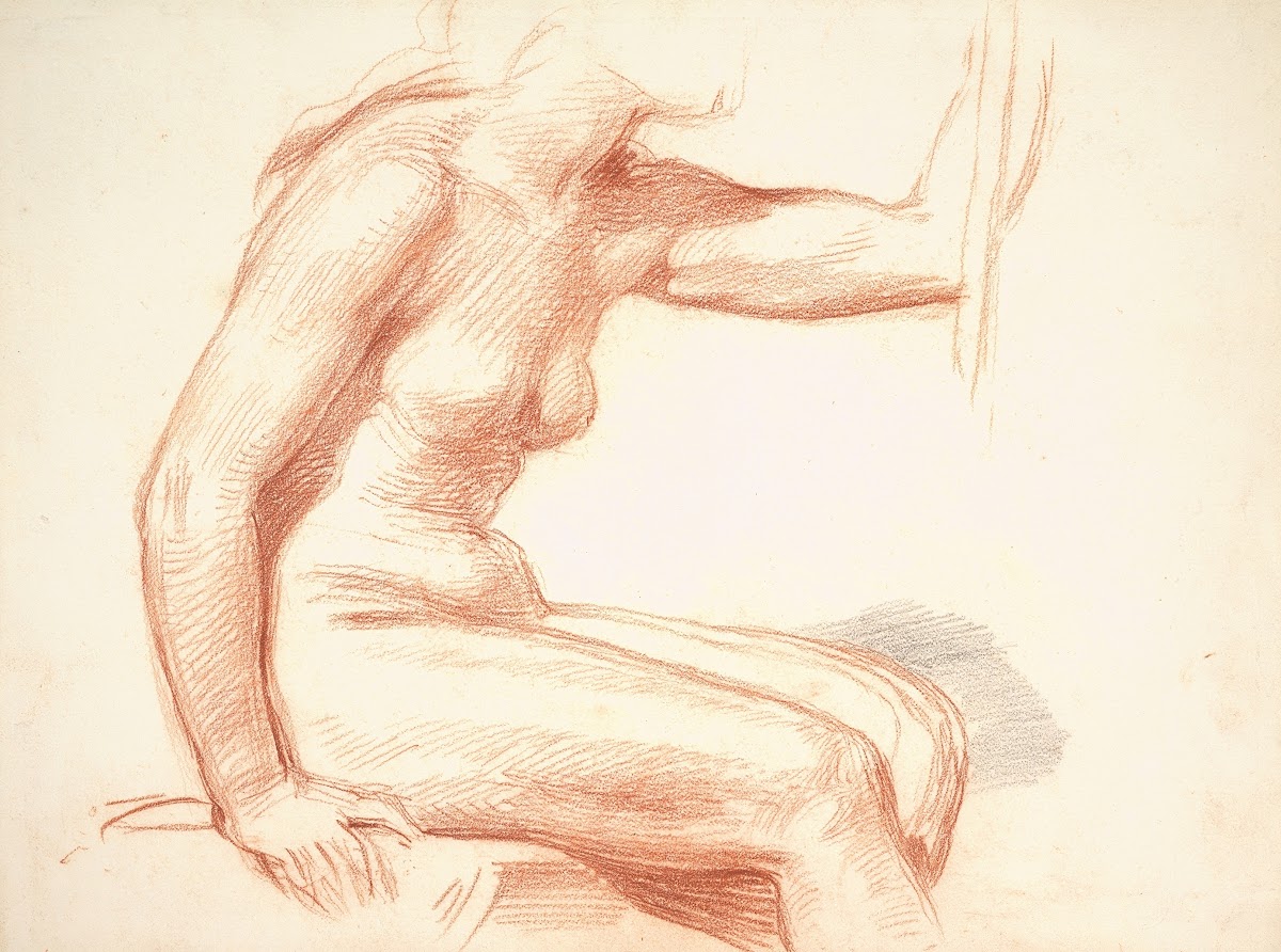 Study of a Female Nude Seated 187079