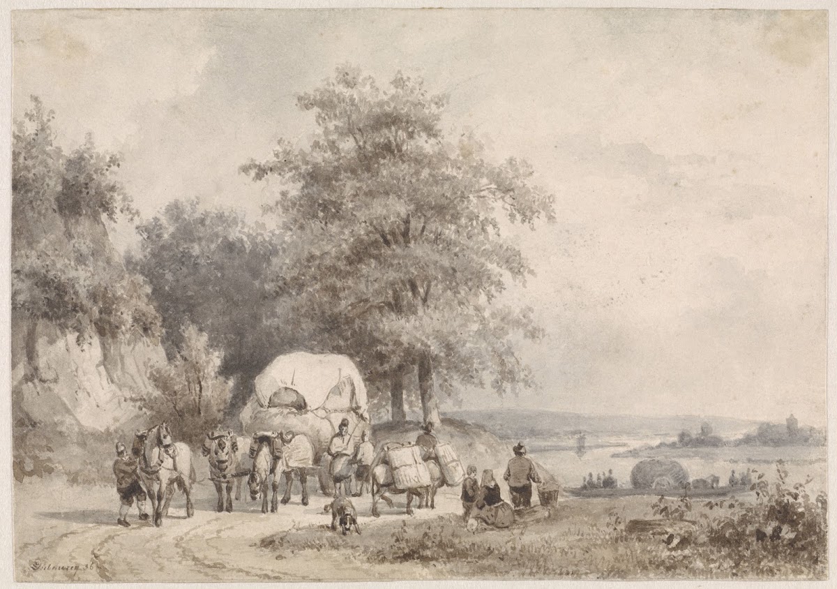 Landschap met hooiwagen 1836