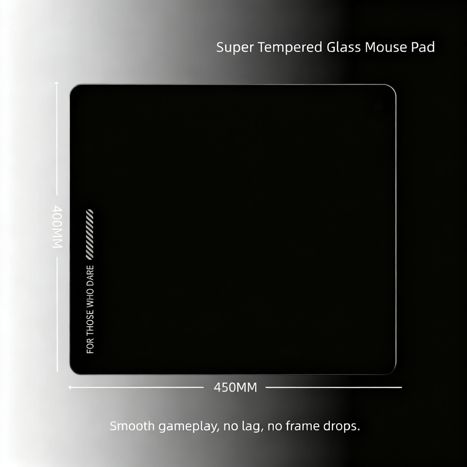 Tempered glass pad for gaming mouse
