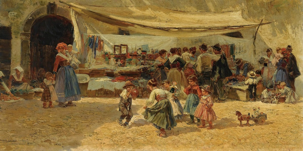 Mercado Anticoli Corrado The Marketplace Anticoli Corrado 1909