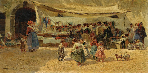 Mercado Anticoli Corrado The Marketplace Anticoli Corrado 1909