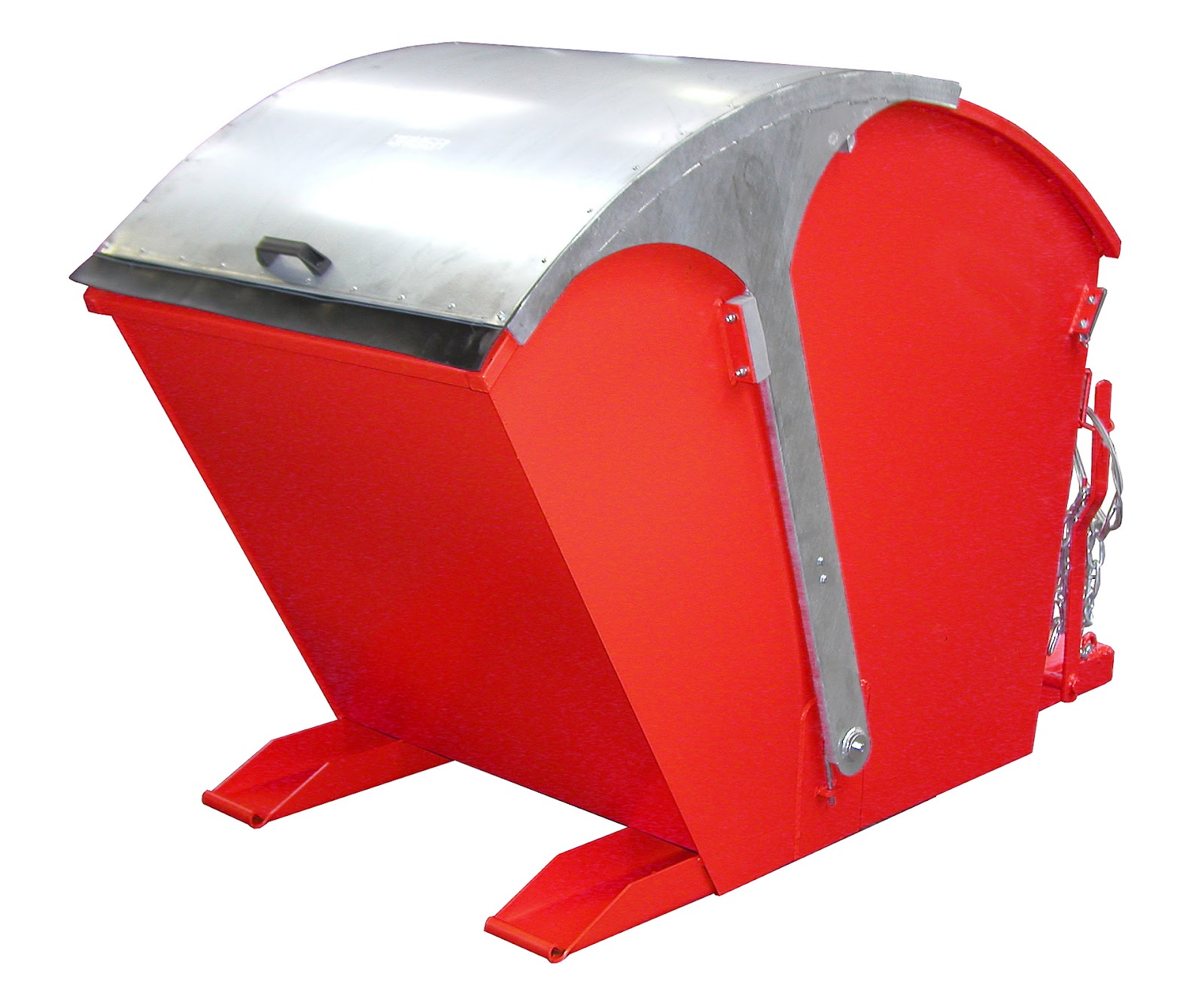 Kiepcontainer RD 1000, gelakt, Vuurrood