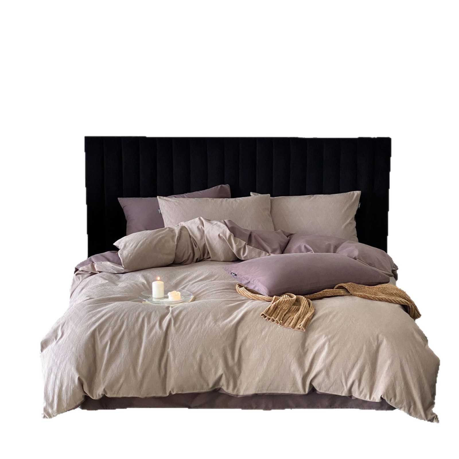 Bettwäsche-Set aus reiner Baumwolle mit Jacquard-Webung