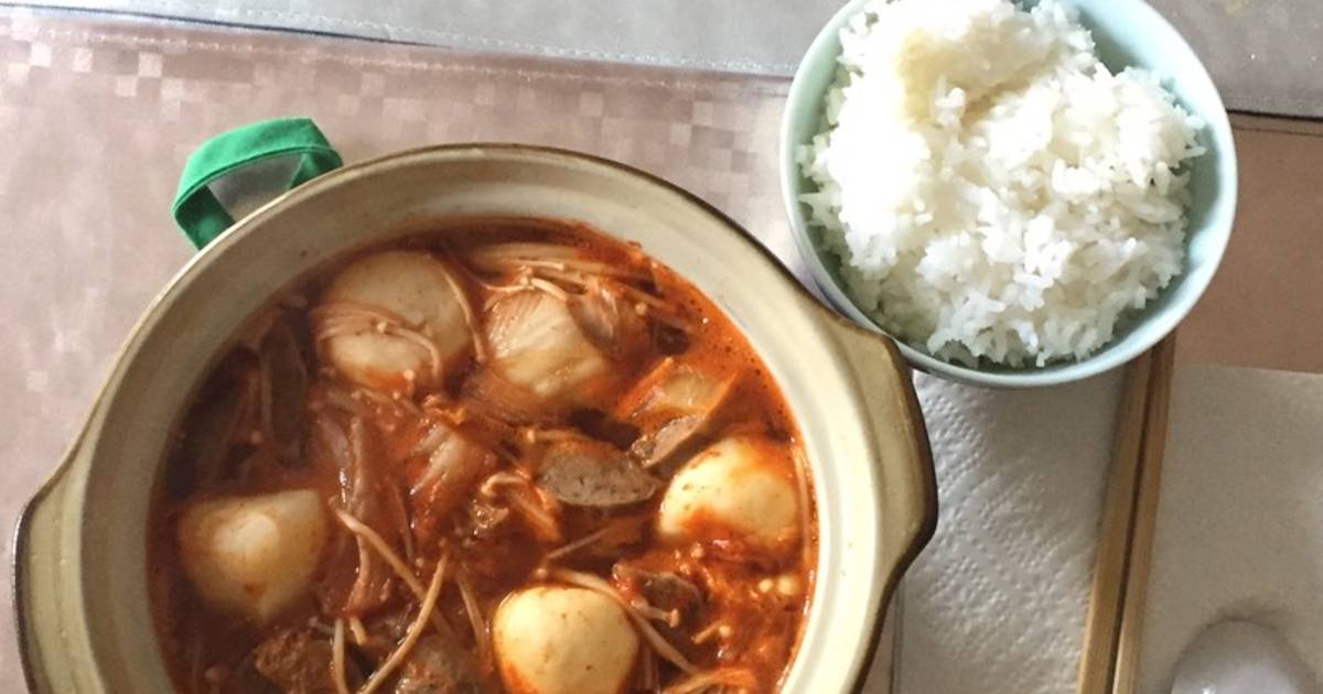 Soup kimchi Korea