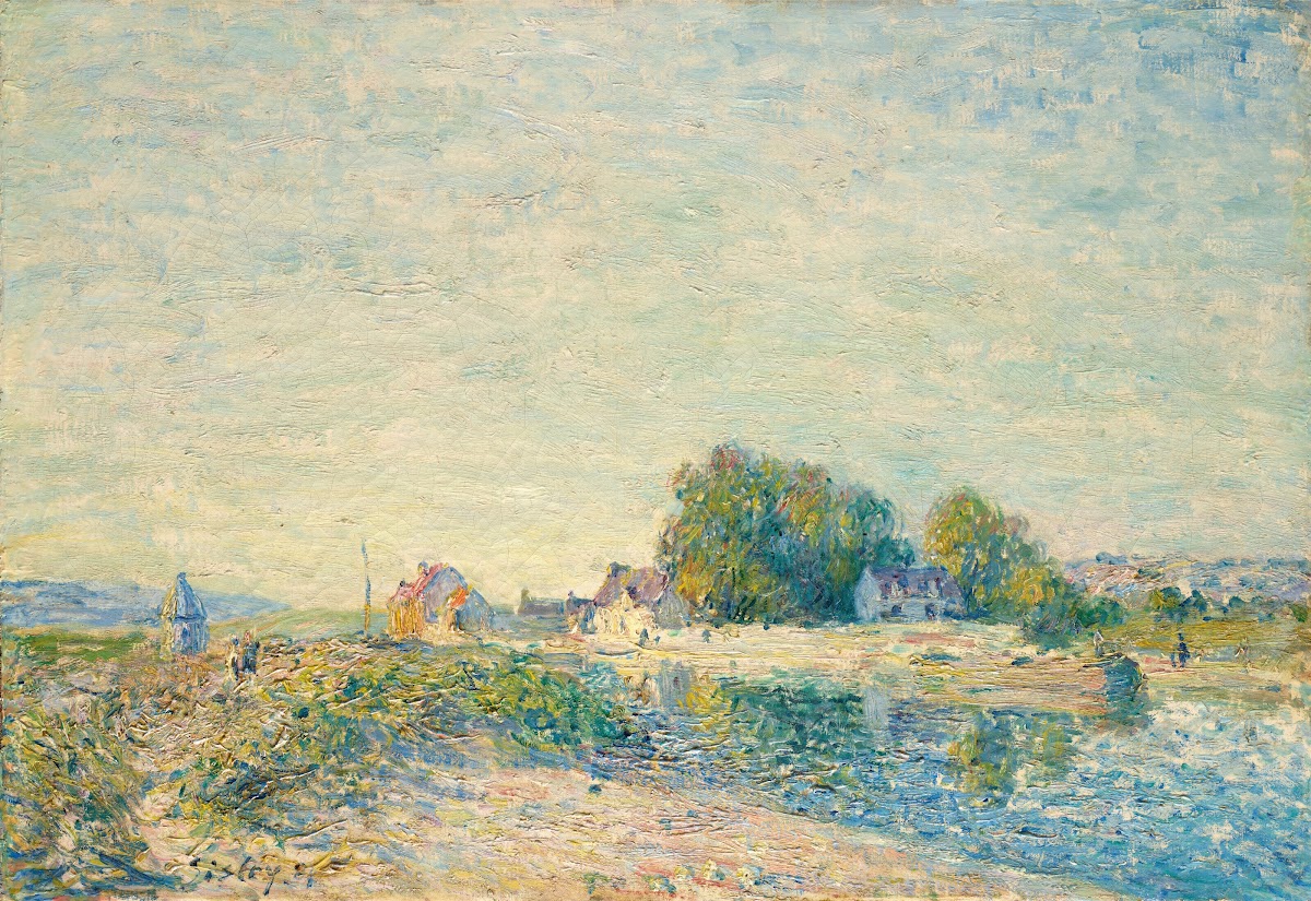 Le Barrage du canal du Loing à Saint Mammès 1884