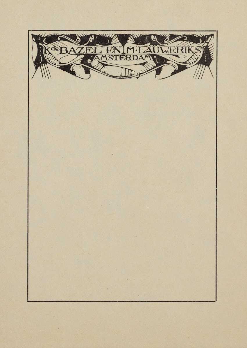 Briefhoofd K de Bazel en M Lauweriks Amsterdam 1925