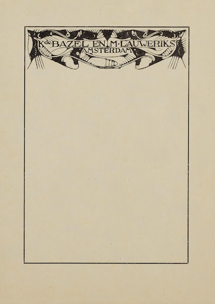 Briefhoofd K de Bazel en M Lauweriks Amsterdam 1925
