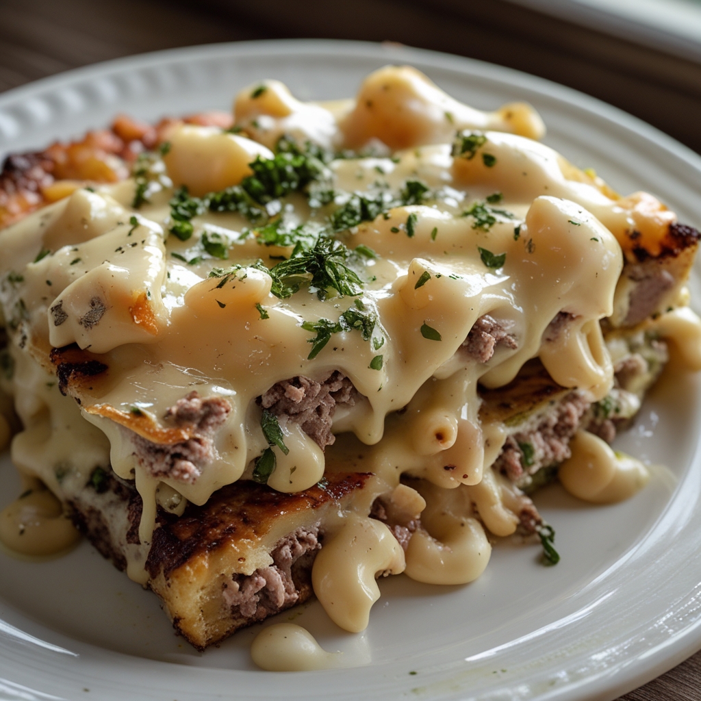 High-Protein Creamy Philly Cheesesteak Mac & Cheese Bliss – Easy Comfort Food finished