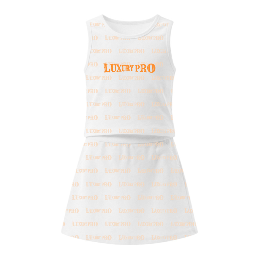 AOP Children's Sleeveless A-line Skirt Set
