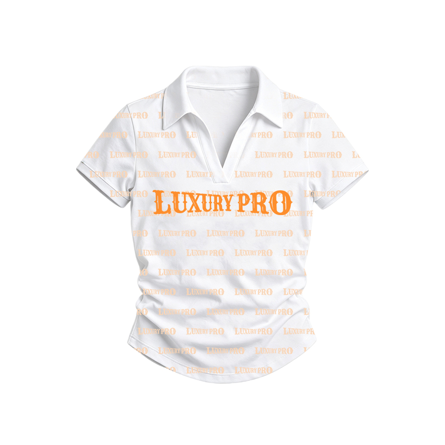 AOP MEG Women's Deep V-neck Polo