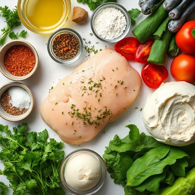 Ingredients for Creamy Pepperoncini Chicken Skillet Ready in 30 Minutes – Easy Homemade Dinner