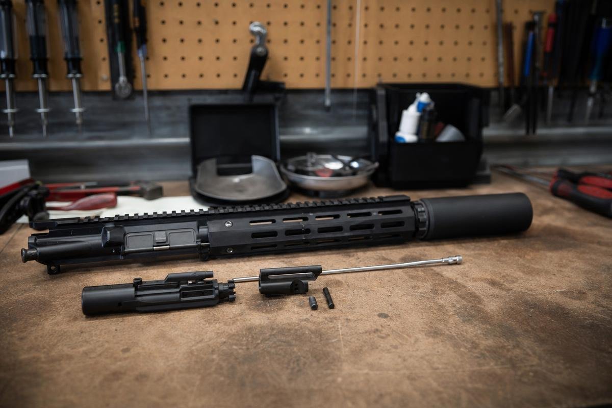 suppressed mid-length gas system AR-15 inspection