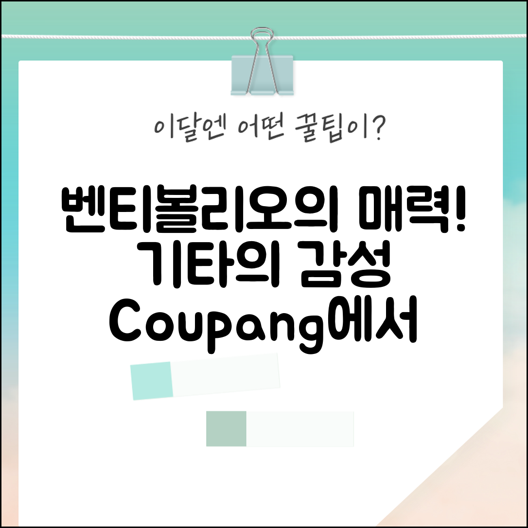 벤티볼리오통기타, 어떤 매력이 있을까요?